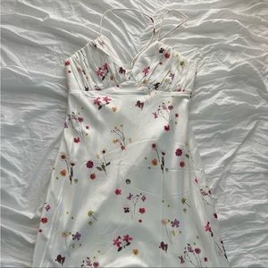 Floral Silk Mini Dress